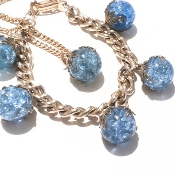 Vintage Mid Century Crackled Marble Bracelet and Necklace Demi - Picture 3 of 6